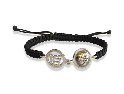 Ik Onkaar & Ganesh Silver Bracelet with 14mm charm - Jewelslane