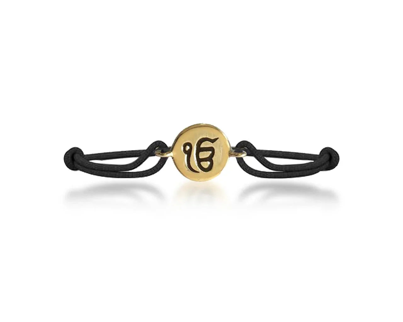 Authentic 14k hallmarked gold Ik Onkaar Rakhi Bracelet - Jewelslane