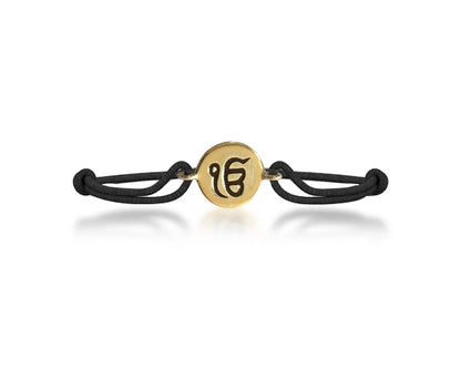 Authentic 14k hallmarked gold Ik Onkaar Rakhi Bracelet - Jewelslane