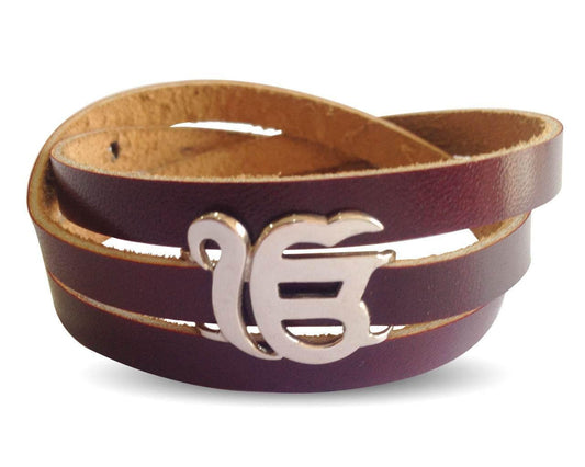 Ik Onkar On Leather Wrap - Jewelslane