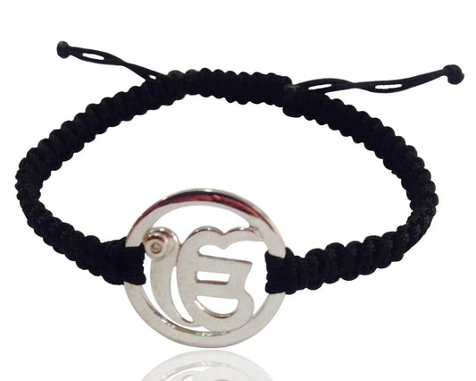 Ik Onkar Silver Bracelet - Jewelslane