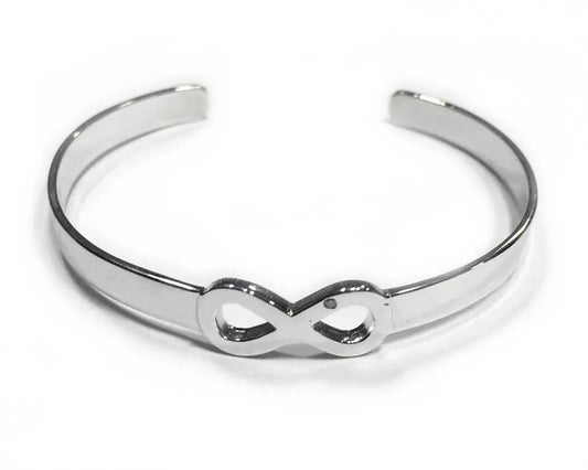 Silver Infinity Bangle - Jewelslane