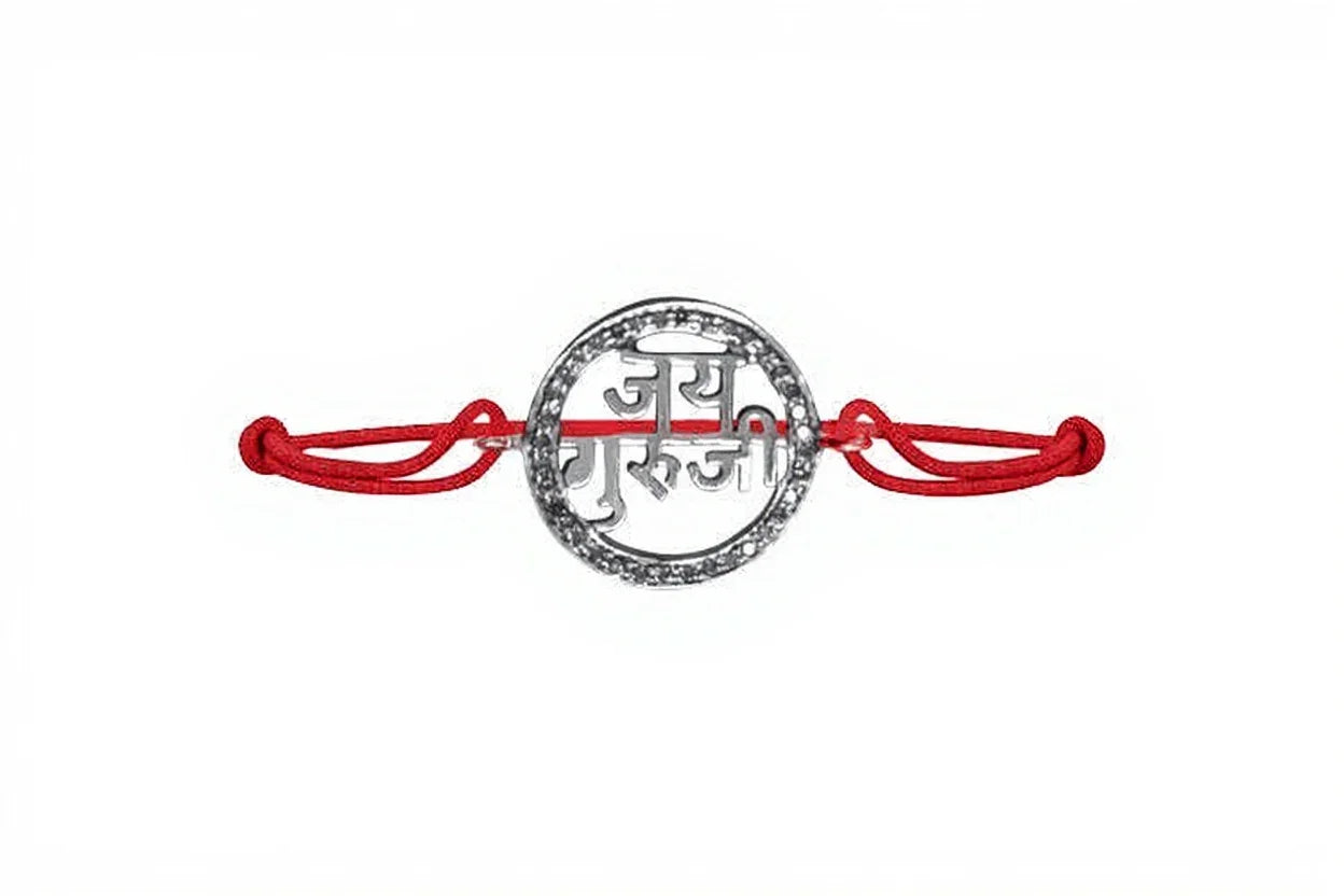 Jai Guru JI Diamond Bracelet in Silver - Jewelslane