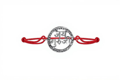 Jai Guru JI Diamond Bracelet in Silver - Jewelslane