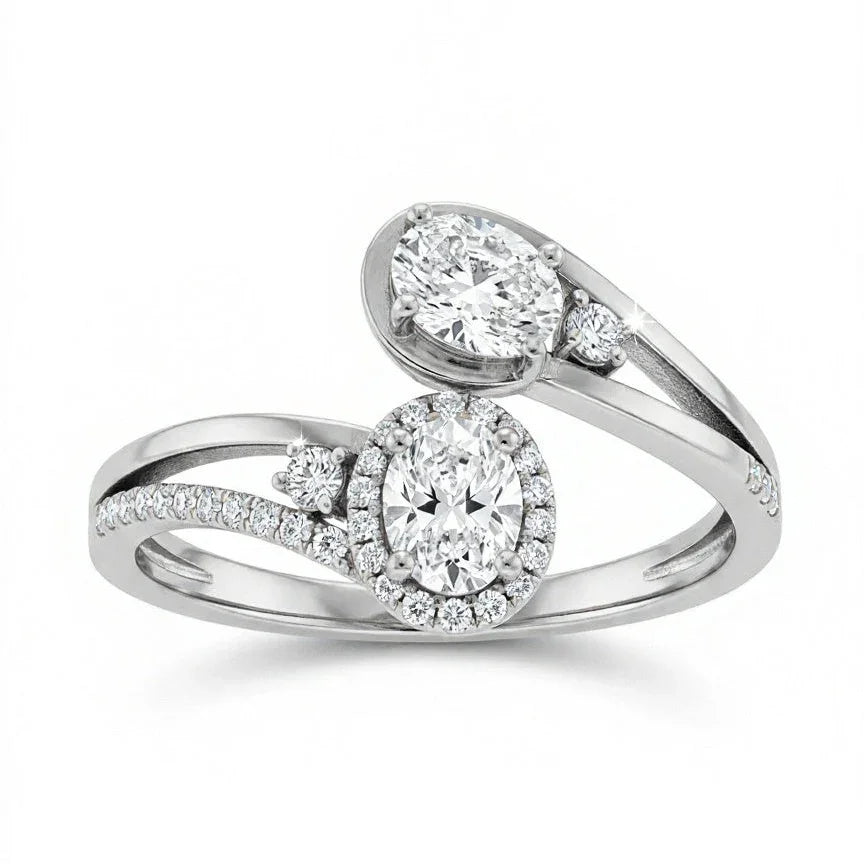 Jeena Oval Shape Lab Diamond solitaire Ring - Jewelslane