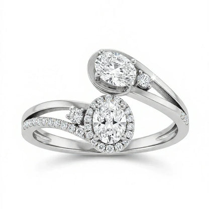 Jeena Oval Shape Lab Diamond solitaire Ring - Jewelslane