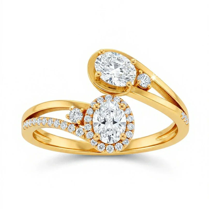 Jeena Oval Shape Lab Diamond solitaire Ring - Jewelslane