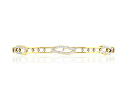 Jeny Round Brilliant Diamond Bangles in Gold - Jewelslane