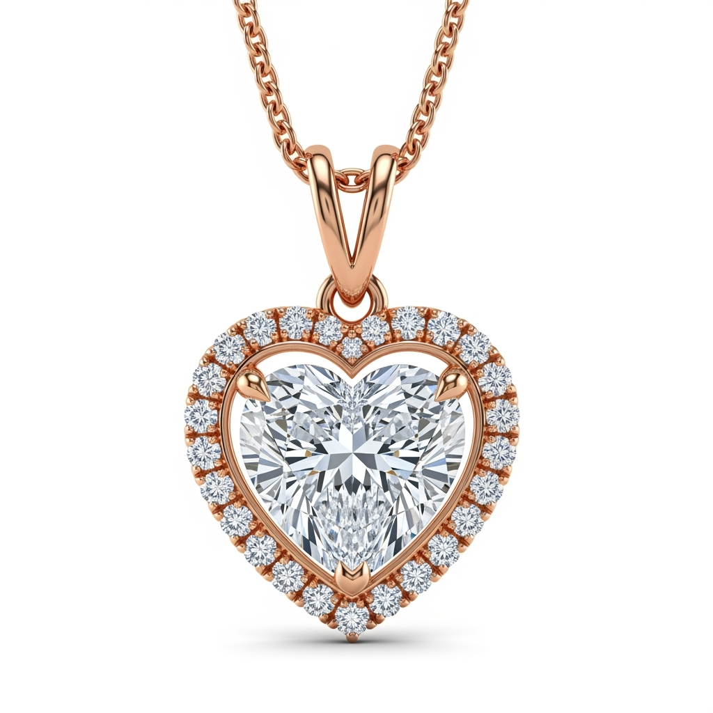 Jojo Heart Shape Lab Diamond Solitaire Pendant – Jewelslane