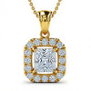 Juni Princess Cut Lab Diamond solitaire Pendant - Jewelslane