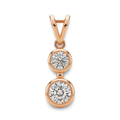 Kace Lab Grown Solitaire Diamond Bezel set pendant - Jewelslane