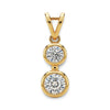 Kace Lab Grown Solitaire Diamond Bezel set pendant - Jewelslane
