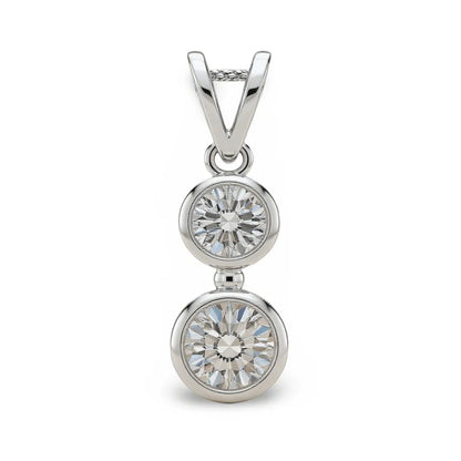 Kace Lab Grown Solitaire Diamond Bezel set pendant - Jewelslane