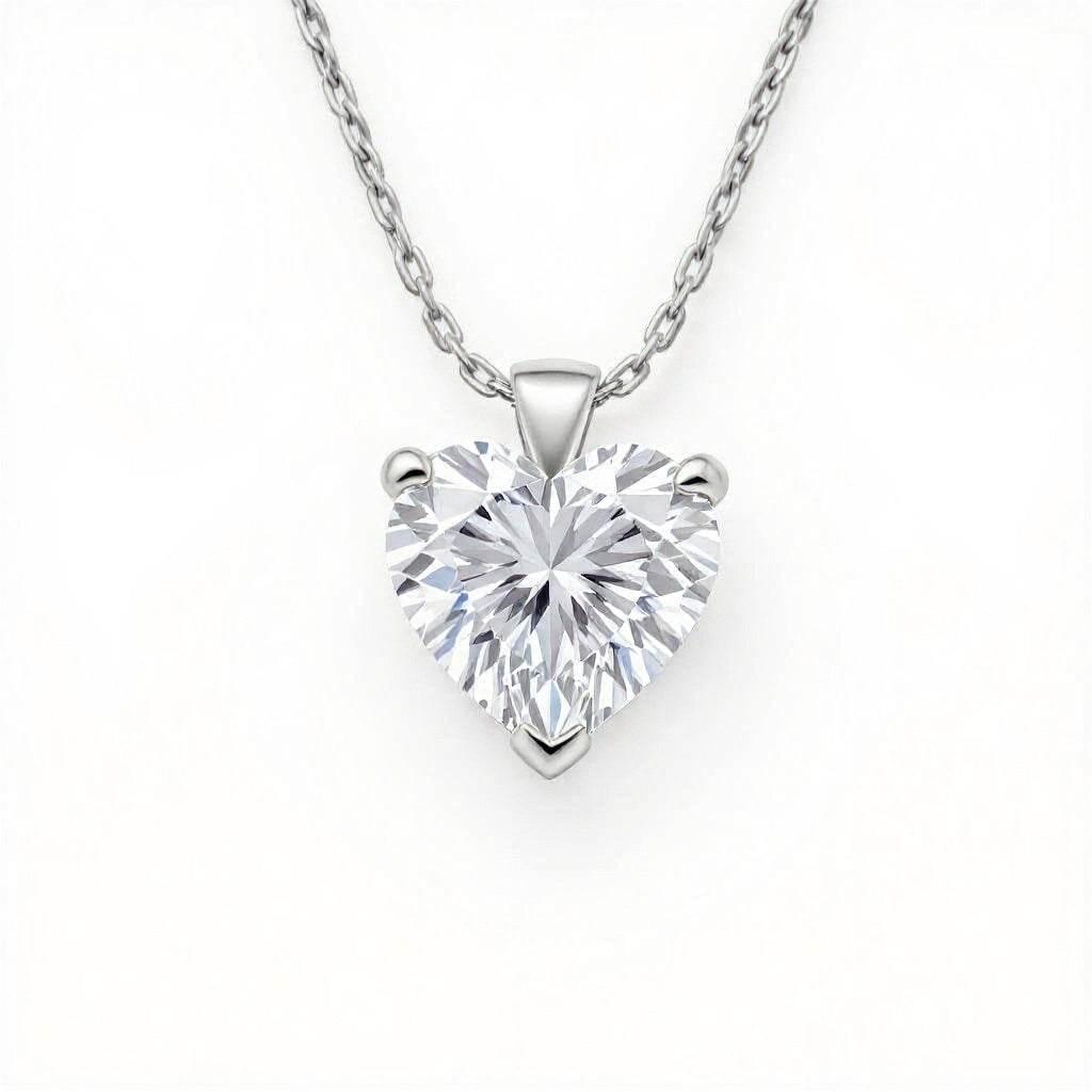 Kai Heart Shape Lab Grown Diamond Solitaire pendant in Gold - Jewelslane