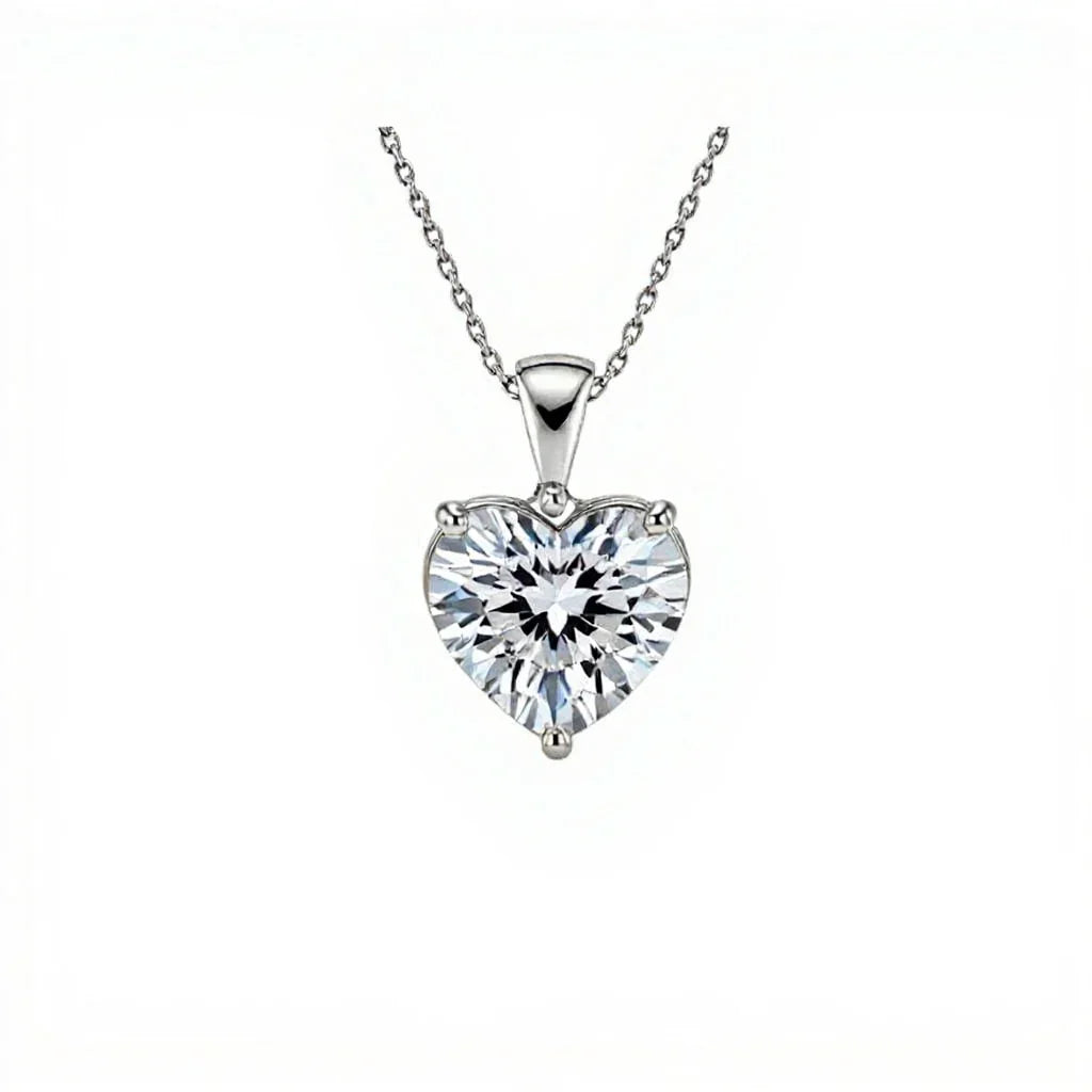 Kairi Heart Shape Lab Diamond Solitaire Pendant - Jewelslane