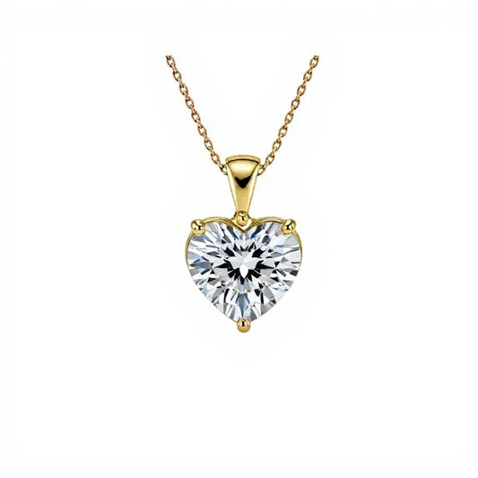 Kairi Heart Shape Lab Diamond Solitaire Pendant - Jewelslane
