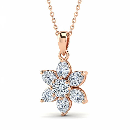 Kale Pear Shape Lab Diamonds Solitaire Pendant - Jewelslane