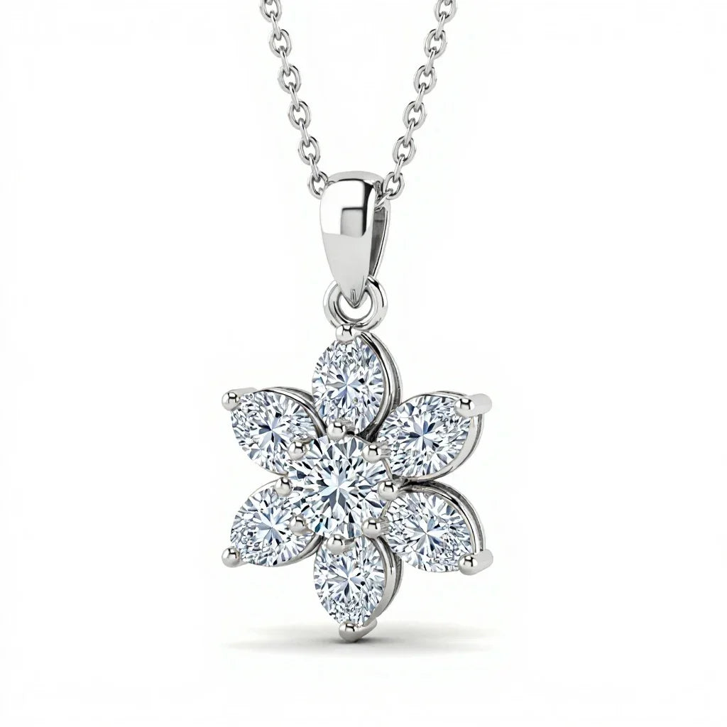 Kale Pear Shape Lab Diamonds Solitaire Pendant - Jewelslane
