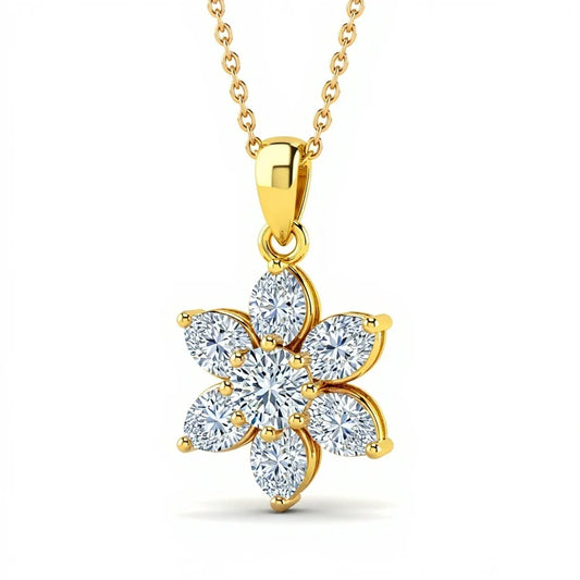 Kale Pear Shape Lab Diamonds Solitaire Pendant - Jewelslane