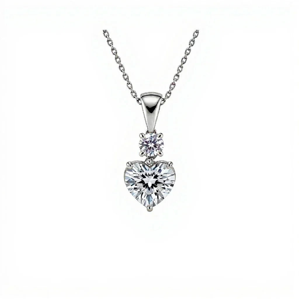 Kaya heart Shape Lab Diamond Solitaire Pendant - Jewelslane