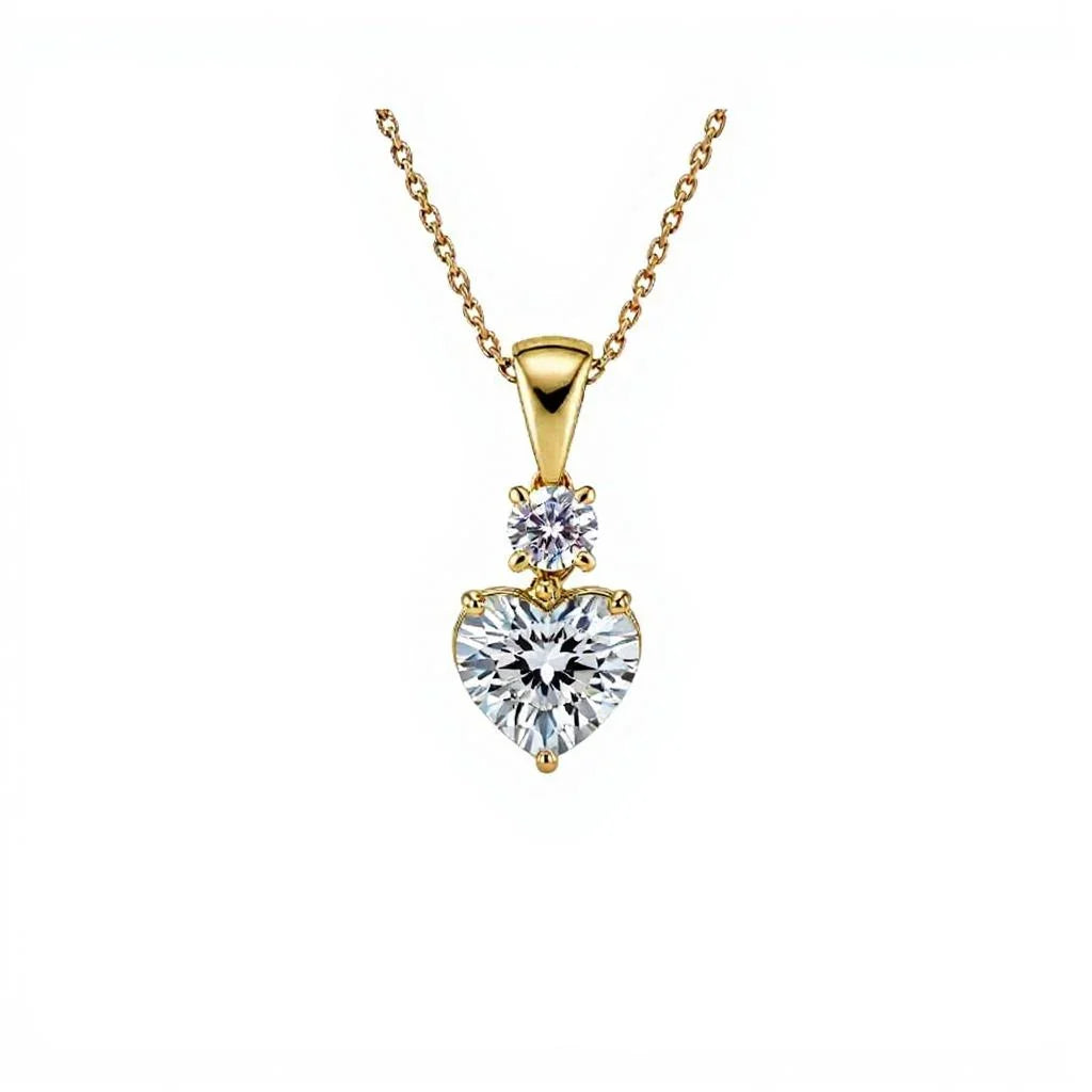 Kaya heart Shape Lab Diamond Solitaire Pendant - Jewelslane