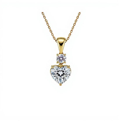 Kaya heart Shape Lab Diamond Solitaire Pendant - Jewelslane