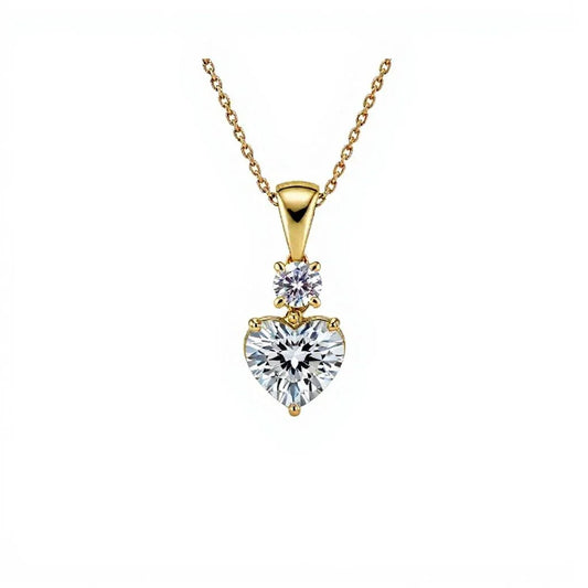Kaya heart Shape Lab Diamond Solitaire Pendant - Jewelslane