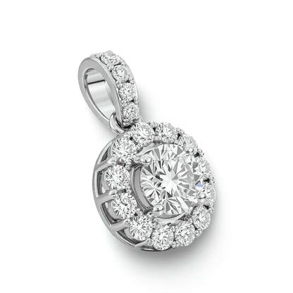Kiara Round Brilliant Lab Grown Diamond Pendant In Gold - Jewelslane