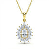 Kila Pear Shape Lab Diamond Solitaire Pendant - Jewelslane