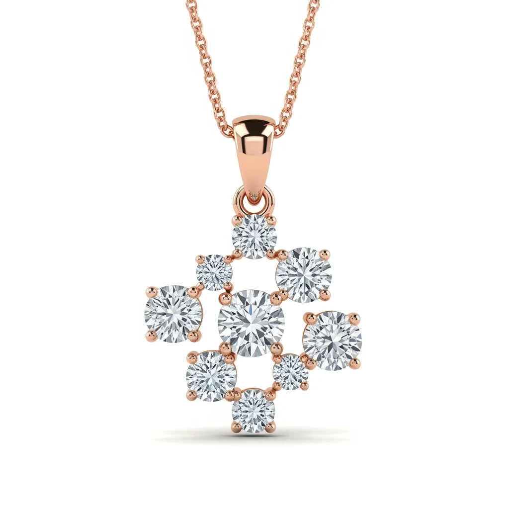 Kina Solitaire diamonds Pendant - Jewelslane