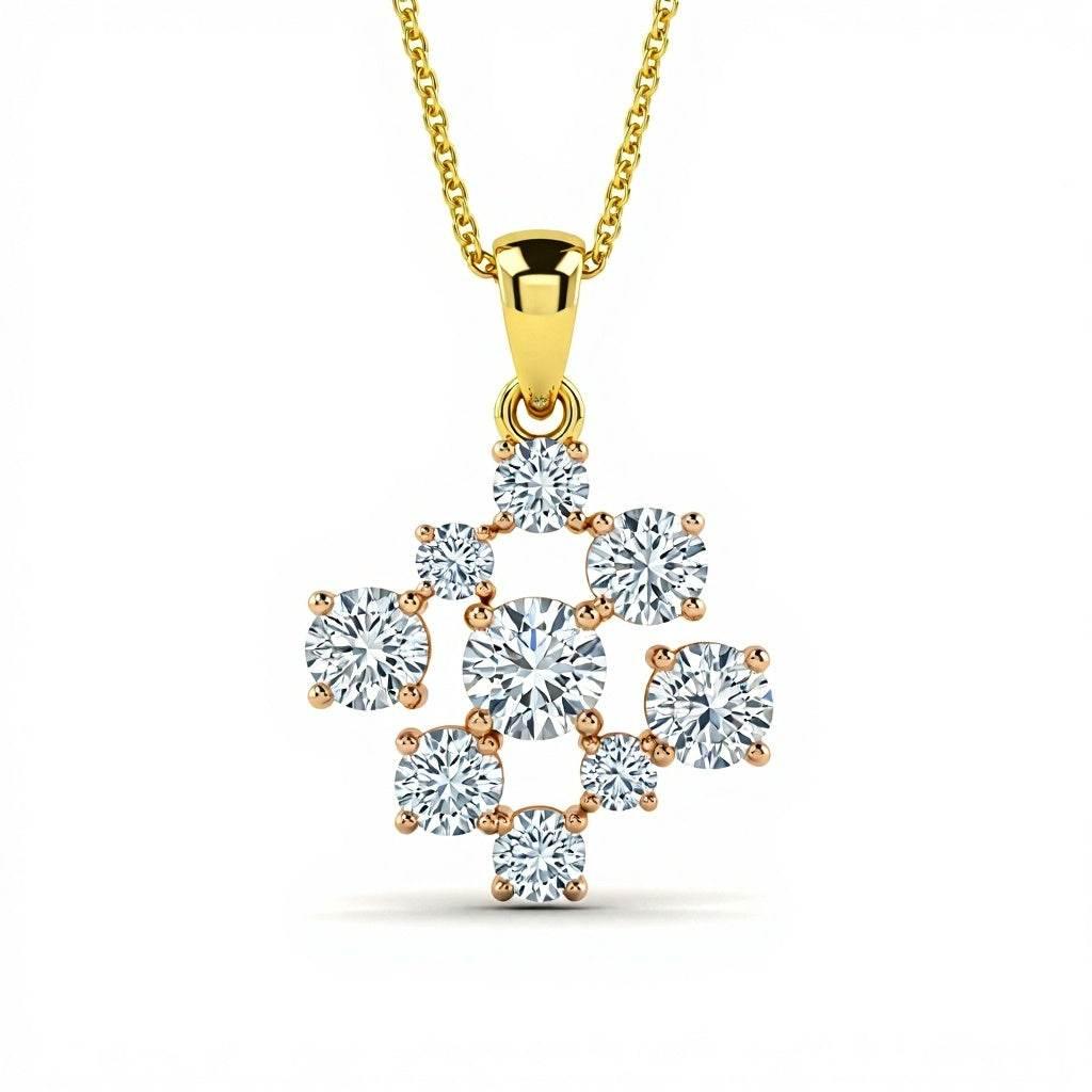 Kina Solitaire diamonds Pendant - Jewelslane