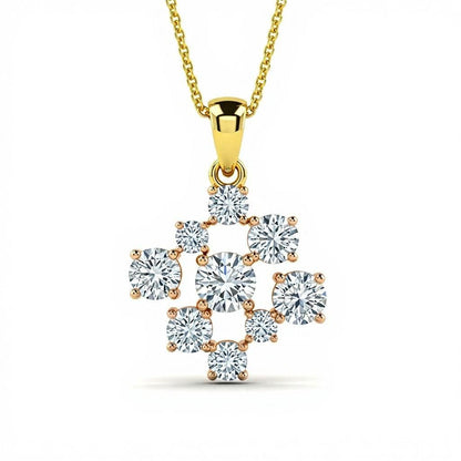 Kina Solitaire diamonds Pendant - Jewelslane