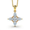 Kio Princess Cut Lab Diamond Solitaires Pendant - Jewelslane