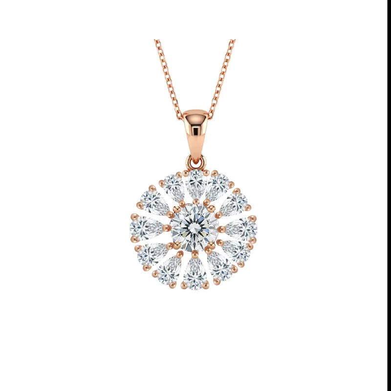 Kiyo Round Brilliant Lab Diamond Solitaire Pendant - Jewelslane