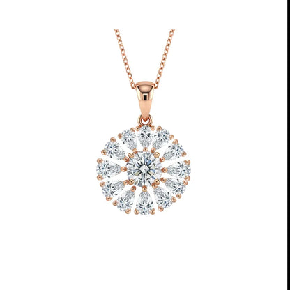 Kiyo Round Brilliant Lab Diamond Solitaire Pendant - Jewelslane
