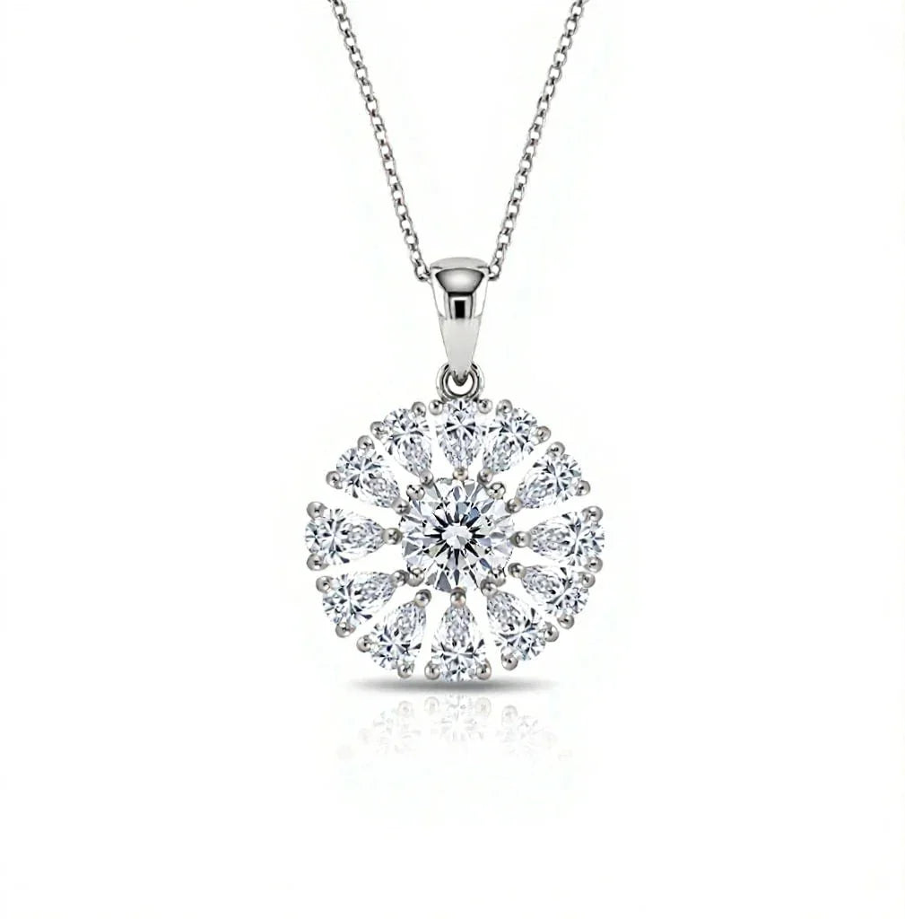 Kiyo Round Brilliant Lab Diamond Solitaire Pendant - Jewelslane