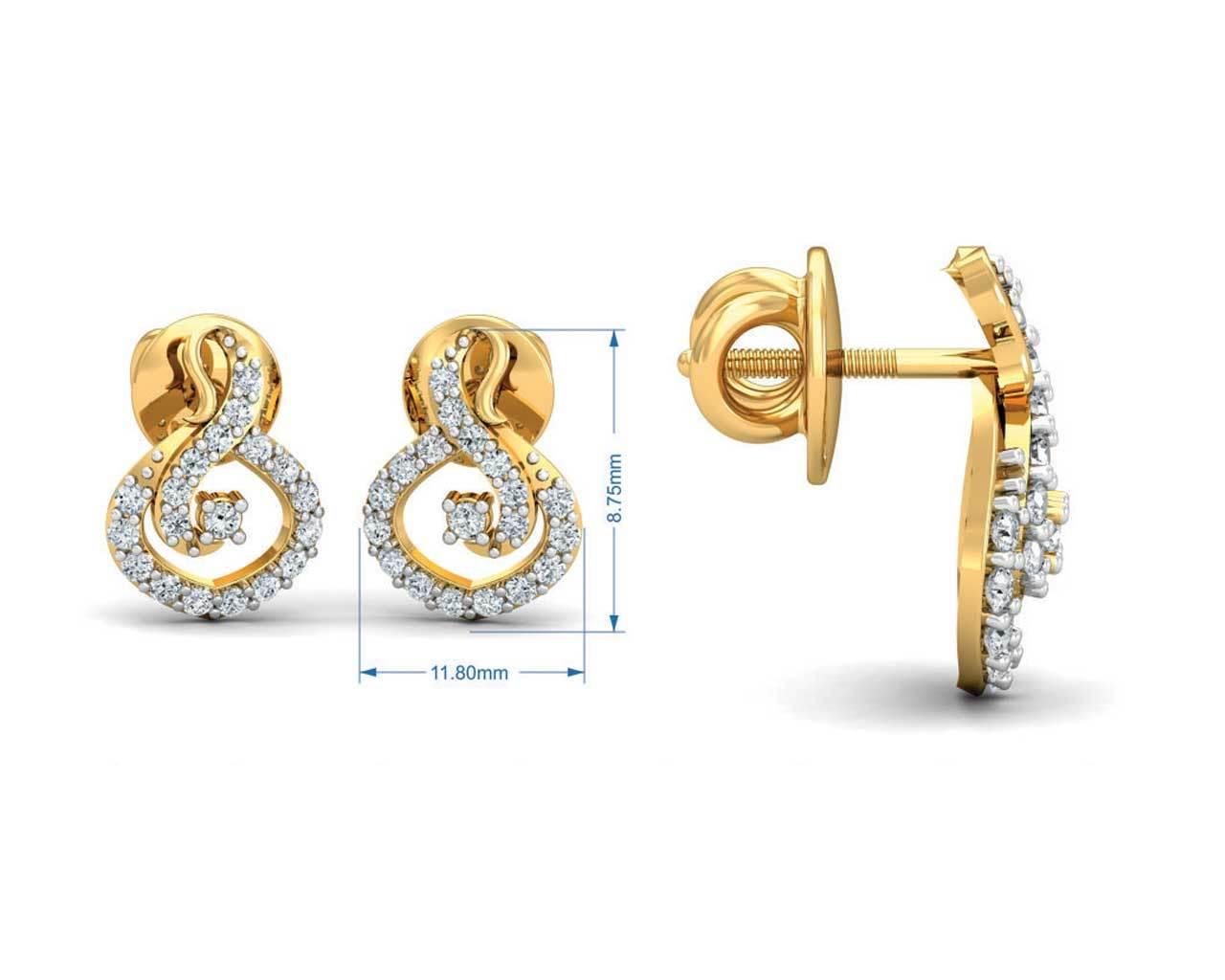 Lea Diamond Pendant & Eartop Set - Jewelslane