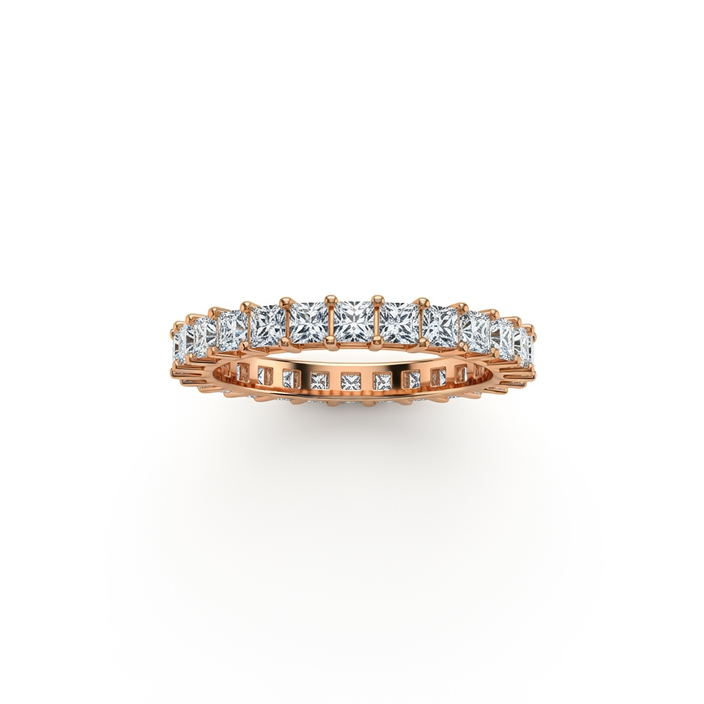 Leah Princess Cut Diamond Eternity band - jewelslane