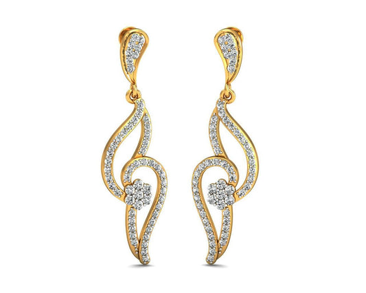Leher Diamond Danglers - Jewelslane
