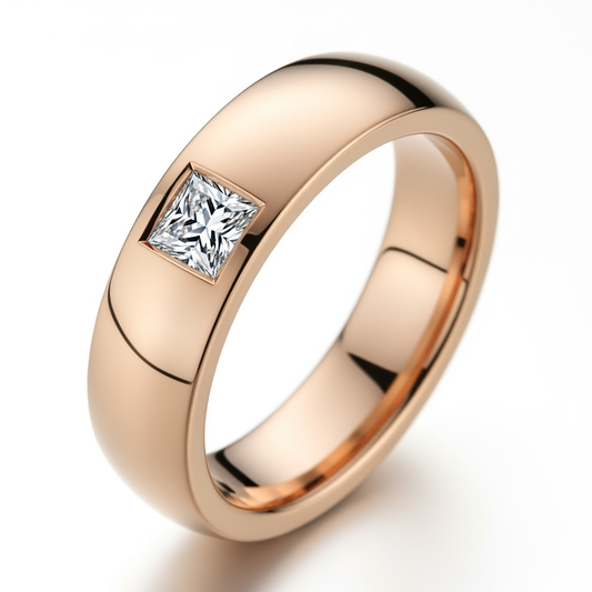 Leo Princess Cut Lab Diamond Solitaire Ring - jewelslane