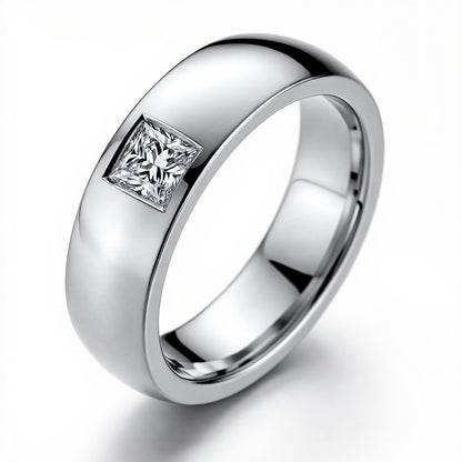 Leo Princess Cut Lab Diamond Solitaire Ring - jewelslane