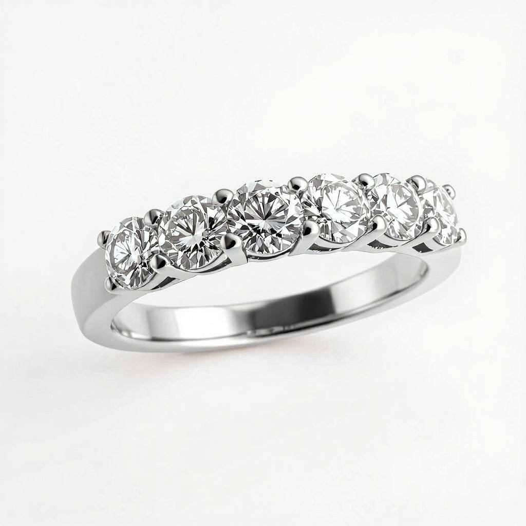 Lisa Round Brilliant Lab Grown Diamond band in Gold - Jewelslane