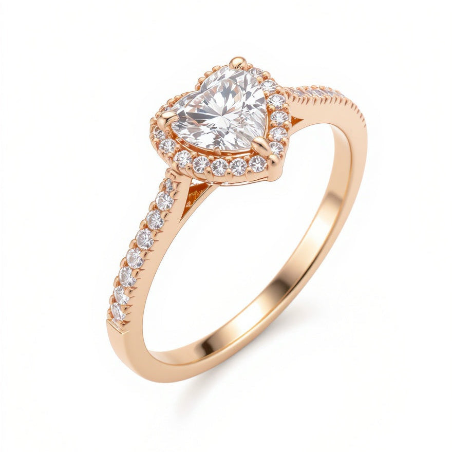 Loma Heart Shape Lab diamond Solitaire ring - Jewelslane