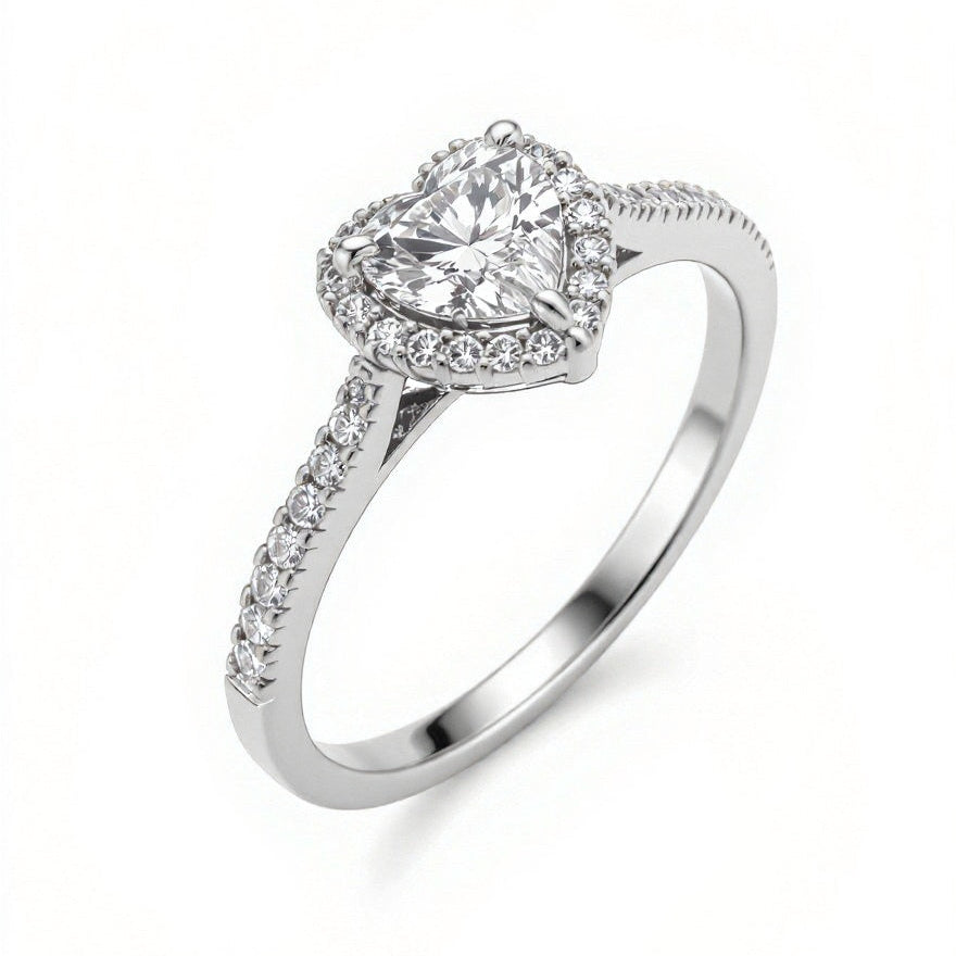 Loma Heart Shape Lab diamond Solitaire ring - Jewelslane