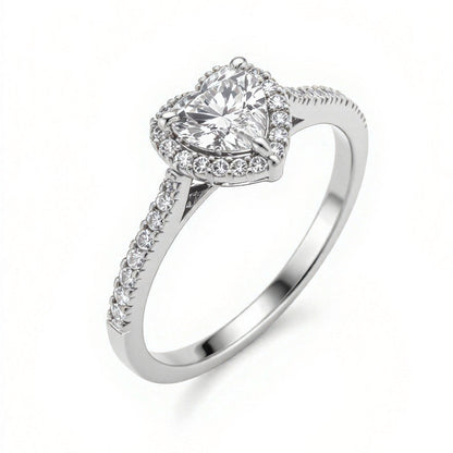 Loma Heart Shape Lab diamond Solitaire ring - Jewelslane