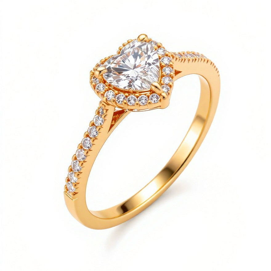 Loma Heart Shape Lab diamond Solitaire ring - Jewelslane