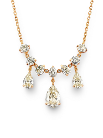 Maca Pear Shape Diamond Solitaire Necklace - jewelslane