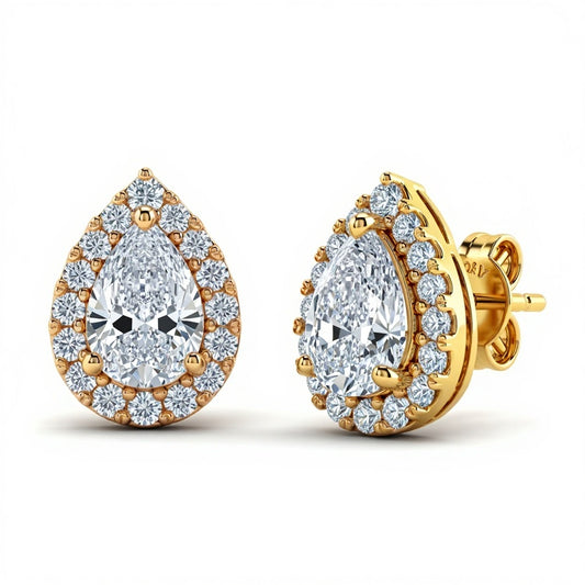 Maddy Pear Shape Lab Diamond Earrings - jewelslane
