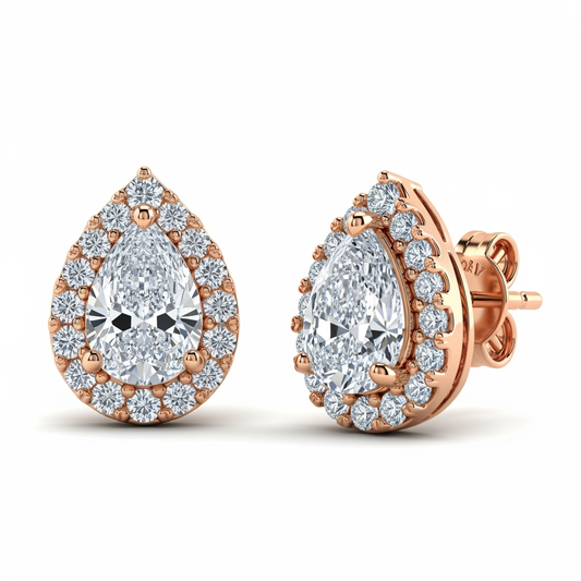 Maddy Pear Shape Lab Diamond Earrings - jewelslane