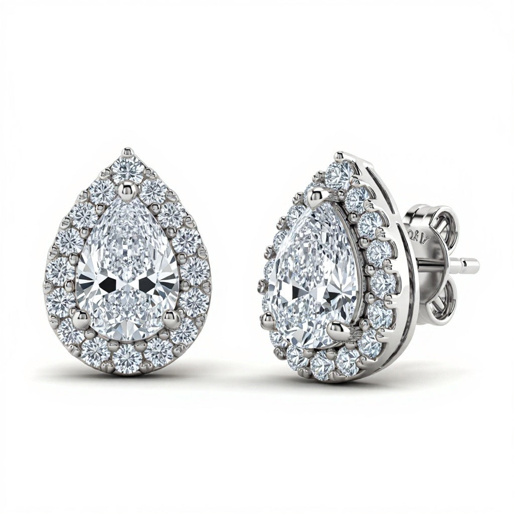 Maddy Pear Shape Lab Diamond Earrings - jewelslane
